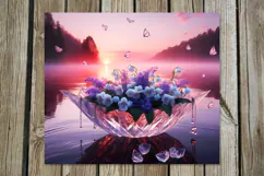 Fantasy sunset | Skinny tumbler Sublimation design PL Product Image 5