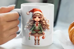 Christmas Little Girl Clipart Sublimation, Christmas PNG Product Image 1