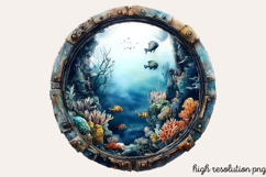 Under the Sea Window Clipart PNG Product Image 1