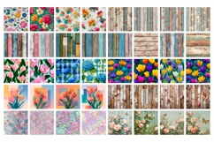 Vintage Flowers Pillow Designs, Flowers Pillow Bundle Product Image 5