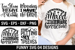 Funny Quote SVG Design - Warning I Have No Filter Product Image 1
