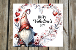 Valentine gnome | 4 watercolor tumbler sublimation designs Product Image 5