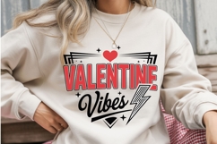 Valentine Vibes PNG | Retro Valentine Lightning Bolt PNG Product Image 2