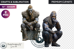Viking Mythology Giants Clipart, Norse Jotuns gods Product Image 1