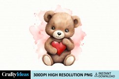 Little Bear Valentine Sublimation Product Image 1