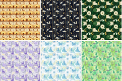 Celestial Cat &amp; Moon Digital Paper,Mystic Seamless Pattern Product Image 5