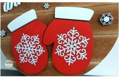 Warm Winter Wishes Sign SVG | Christmas Door Hanger SVG file Product Image 5