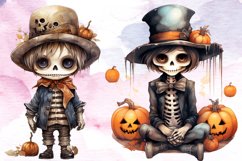 Cute Skeleton Clipart Sublimation Bundle, Cute Skeleton Product Image 6