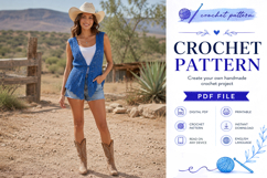Crochet Peplum Vest Pattern PDF Product Image 5