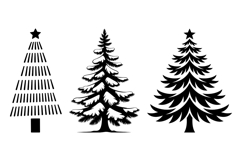 Christmas Tree Clipart PNG Bundle | Christmas Ornament Product Image 5