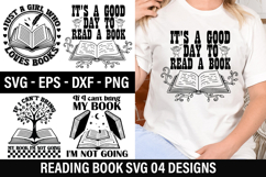Reading Books SVG Design - Just a Girl Who Loves Books Product Image 1