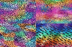 Glittery Rainbow Animal Print Seamless Patterns -- 300DPI Product Image 5