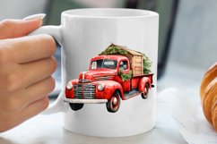 Christmas Cars Watercolor clipart, Christmas Cars Clipart Product Image 5