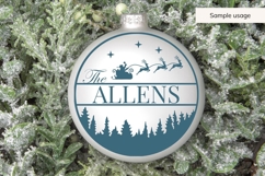 Christmas Family Name SVG - Santa Sleigh Product Image 5