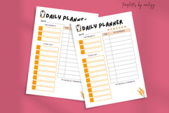 Canva Editable Daily Planner Template, Cute Product Image 1