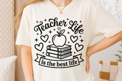 Teacher Life Is The Best Life Svg, Back To School Svg. Product Image 6