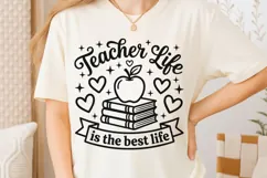 Teacher Life Is The Best Life Svg, Back To School Svg. Product Image 6