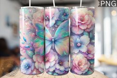 Glitter Butterfly Sublimation - Butterfly Tumbler Design Product Image 1