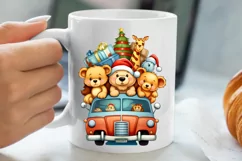 Christmas Animal Safari Clipart, Christmas Animal PNG Product Image 5