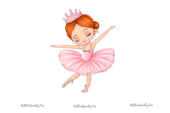 Little Ballerina Girl Clipart Set Product Image 7