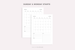 2026 Monthly Goal Planner, Printable &amp; Fillable, A4/Letter Product Image 5