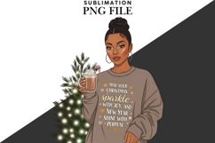 Christmas motivational woman png design for T-shirts Product Image 2