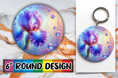 Joyful Circle Coasters Sublimation, 3D Flower Product Image 1