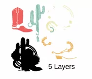 cowboy boot cut file Cactus svg, png sunflowers Cowgirl svg Product Image 2