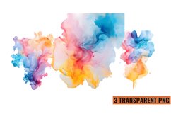 Watercolor Splashes Background Clipart , PNG Product Image 1