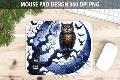 Watercolor Owl Mouse pad Sublimation - Animal PNG Design Product Image 1