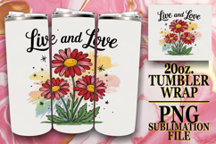 WHIMSICAL ESCAPES 20oz TUMBLER WRAP, Flowers Quote Product Image 1