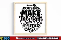 Cousins make the best friends SVG, Best Friends SVG Product Image 3