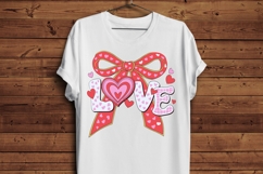 Valentine LOVE Bow Sublimation PNG Product Image 4