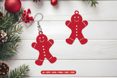 Christmas Earrings Laser Cut SVG Product Image 1