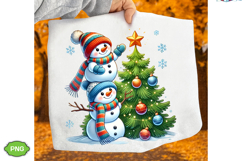 Cute Christmas Snowman PNG, Funny Christmas Snowman PNG Product Image 2