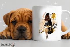 Graduation Brunette Girl PNG Congrats Grad Sticker Bag Product Image 7