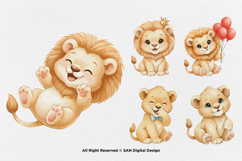 15 Bundle Watercolor The Lion King Jungle Roar Predator Wild Product Image 5