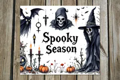 Spooky Halloween | 4 Skinny tumbler sublimation designs Product Image 5