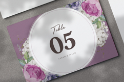 wedding card invitation with roses and hydrangea flower Product Image 5