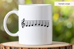Hand Drawn Sheet Music With Notes SVG Product Image 5