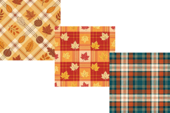 Autumn Fall Plaid Seamless Pattern, Digital Papers Product Image 5
