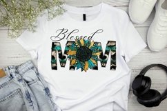 Blessed Mom Sunflower Png, Blessed Mom Western Design Product Image 2