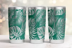 20oz Tumbler laser svg wrap|Monstera Tropic Palm Leaves Product Image 4