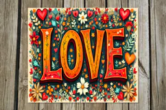 Love hippie Inscription | 4 Boho Skinny tumbler designs PL Product Image 5