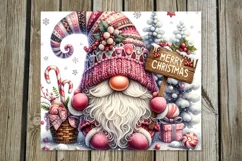 Christmas gnome | Watercolor xmas tumbler sublimation PLUS Product Image 5