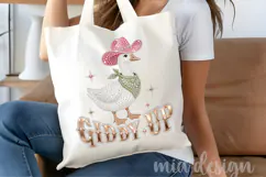 Rhinestone Giddy Up PNG Cowboy Goose Western Sublimation Product Image 5