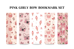 Pink Girly Bookmark Set,Cute Bow &amp; Coquette Butterflies Book Product Image 5