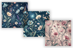 Whimsical Magical Wildflowers Seamless Pattern, Enchanted Product Image 5
