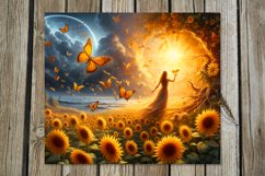 Romantic sunflower | 8 Skinny tumbler Sublimation designs Product Image 5