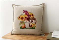 Gnome leopard and Sunflower Watercolor Digital Clipart Product Image 4